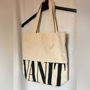 Vanity Fair cream tote bag